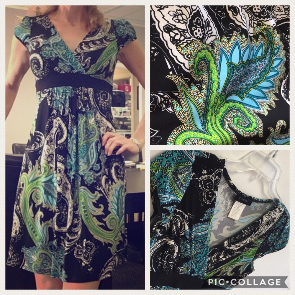 B.Smart adorable paisley print dress Sz Small